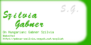 szilvia gabner business card